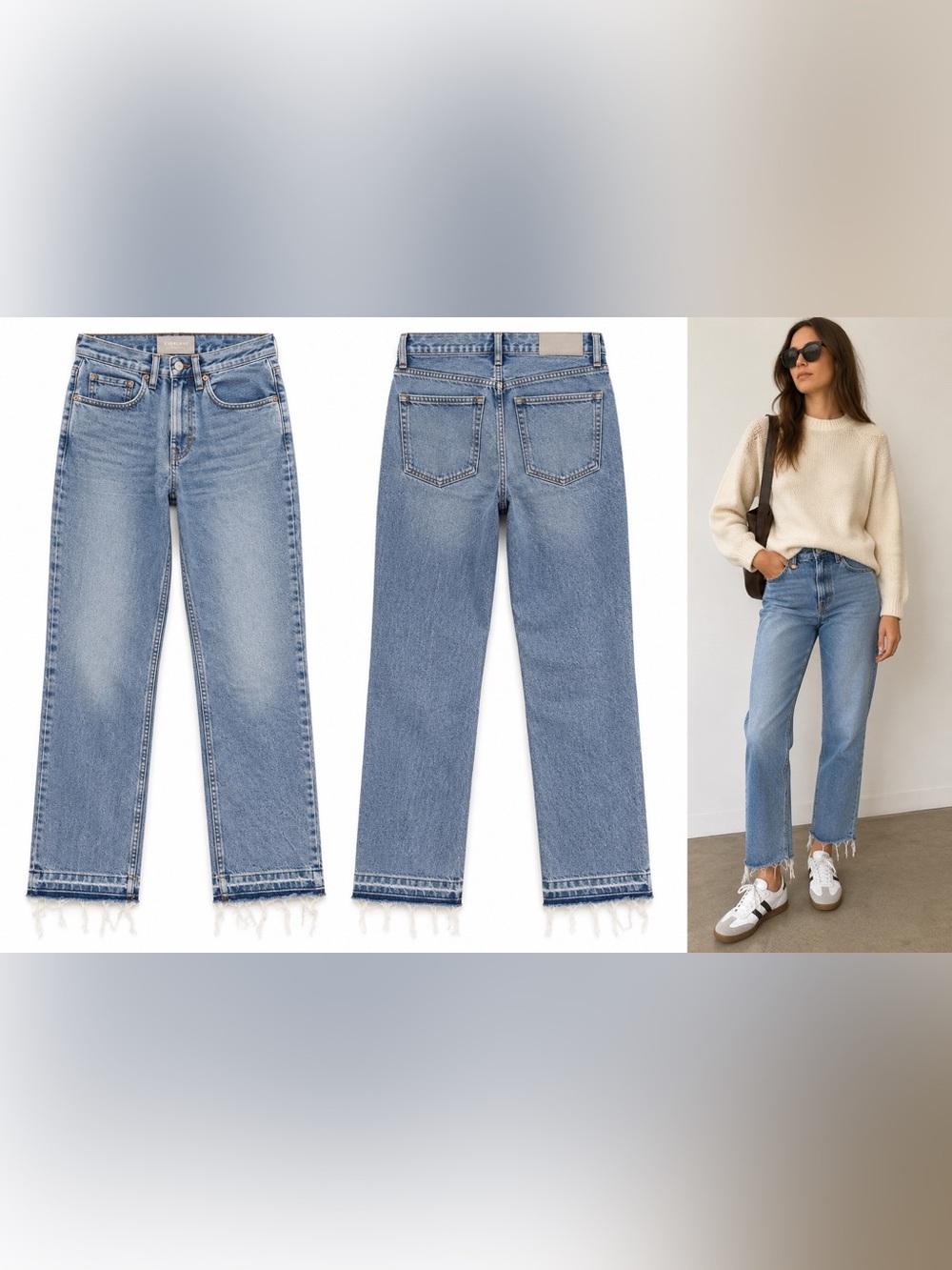 Everlane Classic Straight-Leg Jeans in Light Blue Wash